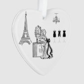 フランスのファッションパリテーマオーナメント装飾 オーナメント (正面)