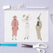 フランスのファッションレディースアールデコデカップスクラップII 薄葉紙 (クラフト)