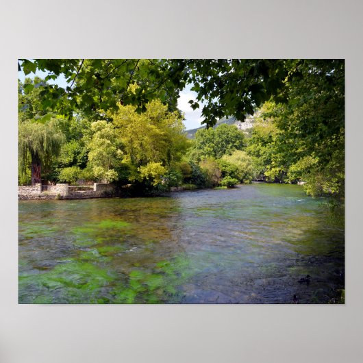 フランスのフォンテーヌ・ド・ヴォクリューズ ポスター (正面)