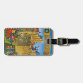 フランスのフランスのなヴィンテージ中世カルカソンヌ ラゲッジタグ (正面横)