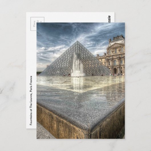 フランスのフランスのルーヴル美術館 ポストカード (正面/裏面)