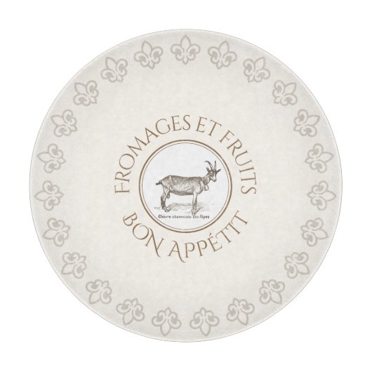 フランスのフルーツとチーズヤギ カッティングボード (正面)