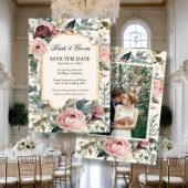 フランスのフローラガーデンヴィンテージエレガントバラn金ゴールド 招待状