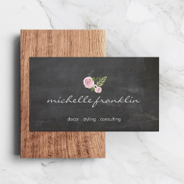 フランスのフローラブーケCHALKBOARD名刺 名刺