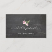 フランスのフローラブーケCHALKBOARD名刺 名刺 (正面)