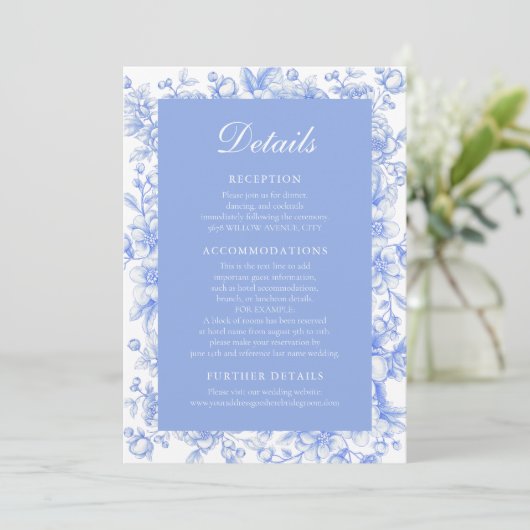 フランスのフローラ何か青い結婚情報 招待状 (スタンド正面)