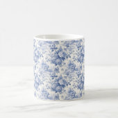 フランスのフローラ青 コーヒーマグカップ (中央)