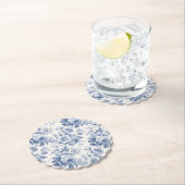 フランスのフローラ青 ペーパーコースター (インサイチュ)