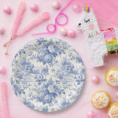 フランスのフローラ青 ペーパープレート (パーティー)