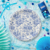 フランスのフローラ青 ペーパープレート (パーティー)