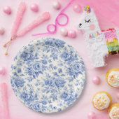 フランスのフローラ青 ペーパープレート (パーティー)