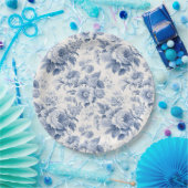 フランスのフローラ青 ペーパープレート (パーティー)