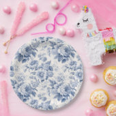 フランスのフローラ青 ペーパープレート (パーティー)