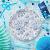 フランスのフローラ青 ペーパープレート (パーティー)