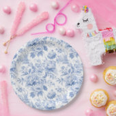 フランスのフローラ青 ペーパープレート (パーティー)