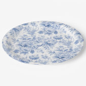 フランスのフローラ青 ペーパープレート (アングル)