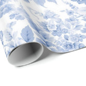 フランスのフローラ青 ラッピングペーパー (ロールコーナー)