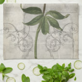 フランスのフローラ キッチンタオル (折り畳み)