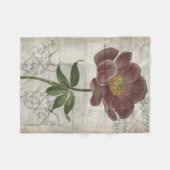 フランスのフローラ フリースブランケット (正面(横))