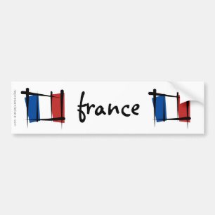 フランスのブラシの旗 バンパーステッカー