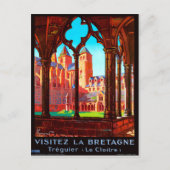 フランスのブリタニー大聖堂フランスの、ヴィンテージを訪れる ポストカード (正面)