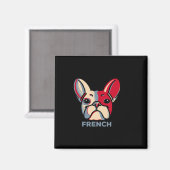 フランスのブルドッグおもしろい1 マグネット (正面/裏面)