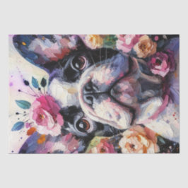 フランスのブルドッグとバラフローラ分離 薄葉紙