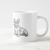 フランスのブルドッグは働く必要はない ジャンボコーヒーマグカップ (右)