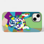 フランスのブルドッグカラフルとファンシー Case-Mate iPhoneケース (裏面 (横))
