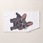 フランスのブルドッグバスタオル。 ハンドタオル (ハンドタオル)