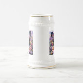 フランスのブルドッグバラフローラパーソナライズされた ビールジョッキ (中央)