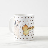 フランスのブルドッグフランスのアニメが大好き コーヒーマグカップ (正面左)