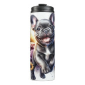 フランスのブルドッグフローラおもしろい タンブラー (正面)