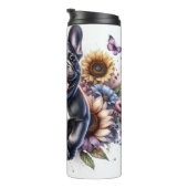 フランスのブルドッグフローラおもしろい タンブラー (回転右)