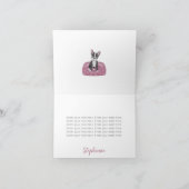 フランスのブルドッグ祝誕生日この可愛い ノートカード (内部)
