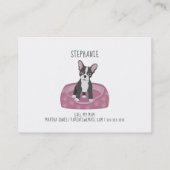 フランスのブルドッグ誕生日遊日の通話カード コーリングカード (裏面)