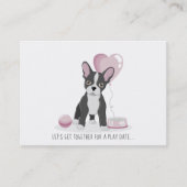 フランスのブルドッグ誕生日遊日の通話カード コーリングカード (正面)