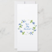 フランスのブルーワイルドフラワーフローラ結婚リース (裏面)