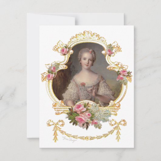 フランスのプリンセス、ルイーズ·マリーさん発表 案内状 (正面)