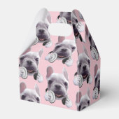 フランスのヘッドホン付ブルドッグイラストレーション フェイバーボックス (裏面サイド)