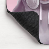 フランスのヘッドホン付ブルドッグイラストレーション マウスパッド (コーナー)