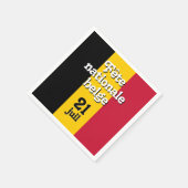 フランスのベルギー国旗 スタンダードカクテルナプキン (角)