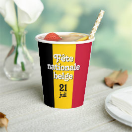 フランスのベルギー国旗Canコール 紙コップ