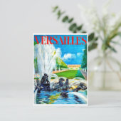 フランスのベルサイユ宮殿の噴水 ポストカード (スタンド正面)