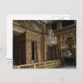 フランスのベルサイユ宮殿キングスベッドルーム ポストカード (正面/裏面)