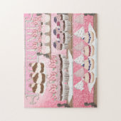 フランスのベーカリーショップカップケガーリーーキ棚 ジグソーパズル (縦)