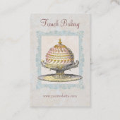 フランスのベーカリーヴィンテージビクトリアンケーキ 名刺 (正面)