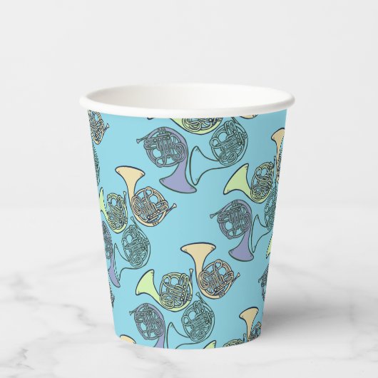 フランスのホーンバンドクラスフランスのホーン先生 紙コップ (正面)