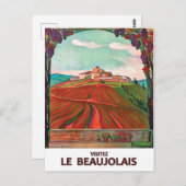 フランスのボジョレを訪れる。ヴィンフランスのテージ旅行 ポストカード (正面/裏面)
