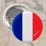 フランスのボタン愛国国フランスの旗ファッション 缶バッジ<br><div class="desc">ボタン：フランスとフランスの国旗 – 私の国、旅行、休日、国民の愛国者/スポーツファンを愛する</div>